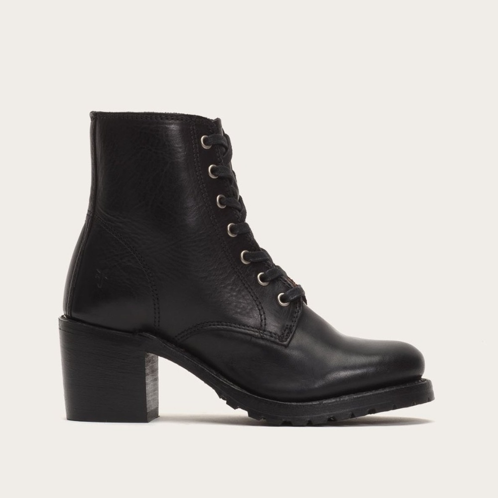 $398 Frye Womens Sabrina Boot 8.5 Black Leather